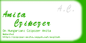 anita czipczer business card
